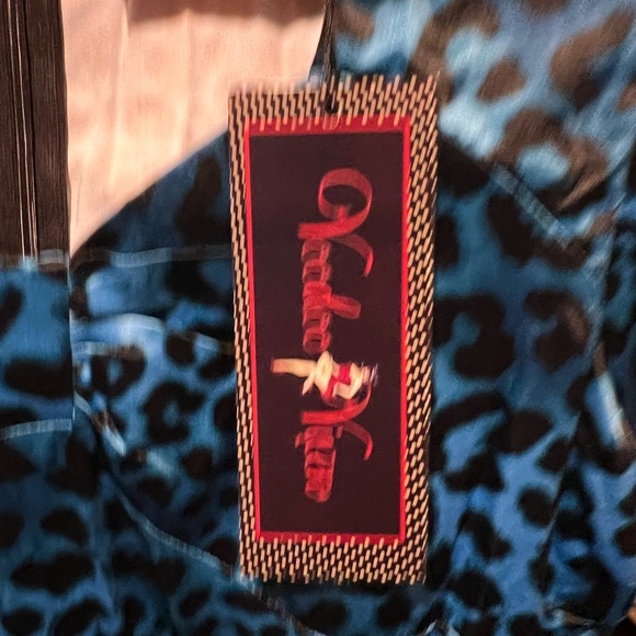 Voodoo Vixen Turquoise Leopard Print Dress - Picture 2 of 6